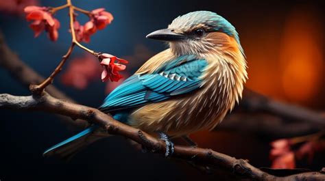 Premium AI Image | colorful bird HD 8K wallpaper Stock Photographic Image