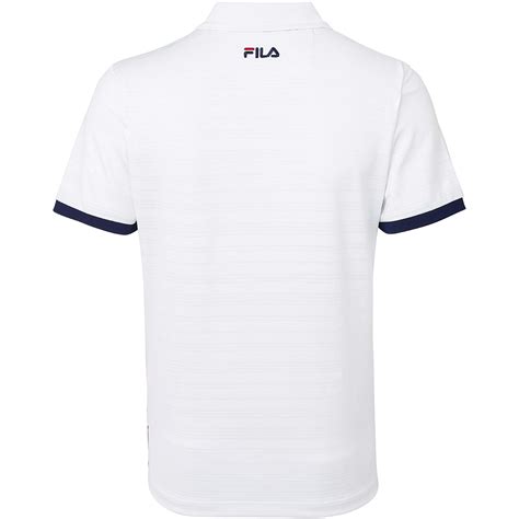 Fila Mens Heritage Striped Polo White