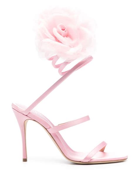 Magda Butrym Mm Satin Sandals In Pink Lyst