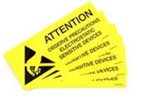 Esd Warning Labels Provide Warnings For Static Sensitive Products