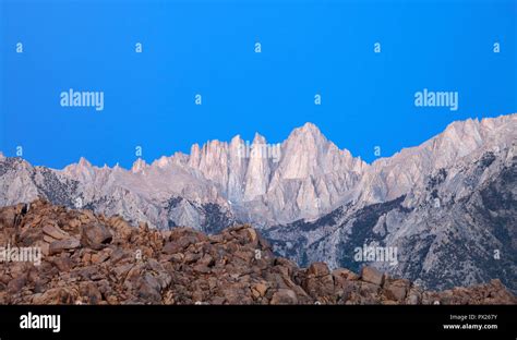 Mount Whitney Eastern Sierra Nevada Mountains California Usa Stock