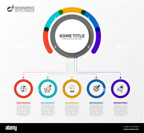 Plantilla de diseño infográfico Concepto creativo con 5 pasos Se