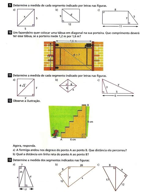 Atividades De Relações Metricas No Triangulo Retangulo