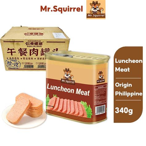 Mr Squirrel 24 Pcs And 1 Box 340g Pork Premium Luncheon Meat Philippine Ready To Cook Shopee