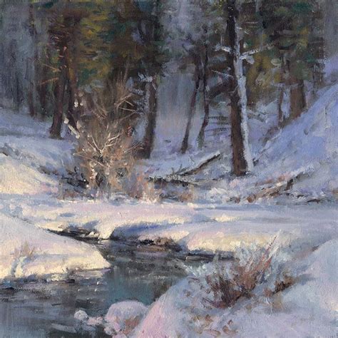 Michael Godfrey Winter Creek X Winter Landscape Painting Painting