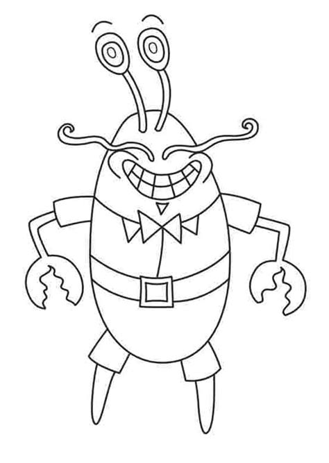 Dibujos De Bob Esponja Don Cangrejo Para Colorear Para Colorear Pintar