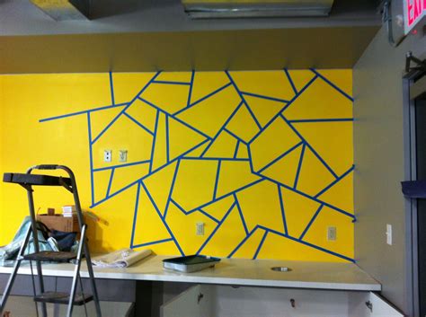 Abstract Wall Painting Ideas With Tape : There are five different ...