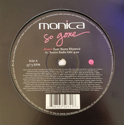 Monica Feat. Busta Rhymes – So Gone (Remix) (2003, Vinyl) - Discogs