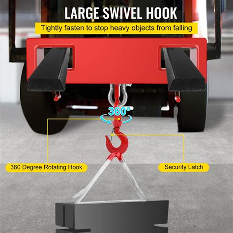 Vevor Forklift Lifting Hook 4400lbs Capacity Forklift Lifting Hoist