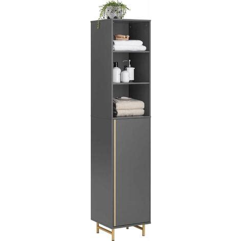 SoBuy BZR130 HG Meuble Colonne De Salle De Bain Armoire Toilette Haute