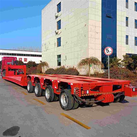 Feet Feet Axles Container Transport Flatbed Semi Trailer