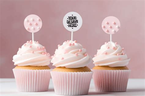 Valentines Cupcake Topper Mockup Graphic By Mockup Infinity Creative