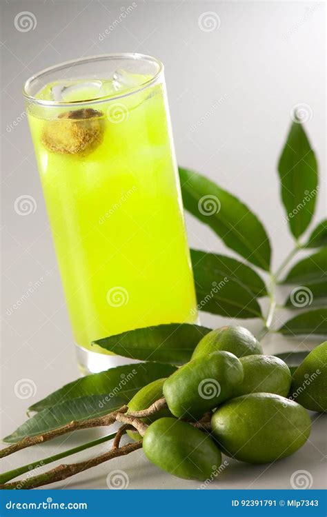 Sour Plum Juice with Ambarella Fruit Stock Image - Image of glass ...