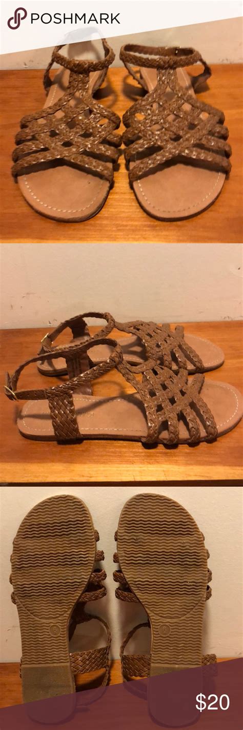 Mossimo Leather Braided Sandal Euc Braided Sandals Braided Leather