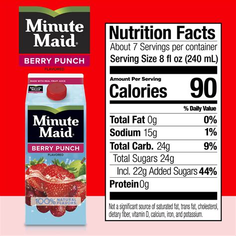 Minute Maid Berry Punch Flavored Fruit Drink 59 Fl Oz Carton