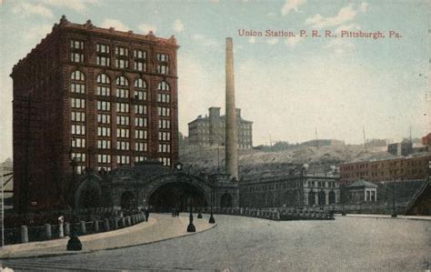 Union Station, Pennsylvania Railroad Pittsburgh, PA Postcard