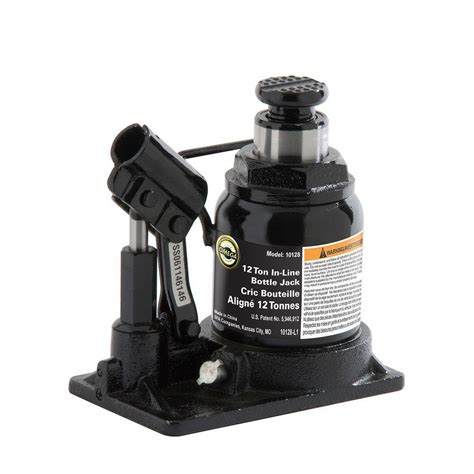 Omega 12 Ton Hydraulic In Line Shorty Bottle Jack 10128 The Home Depot