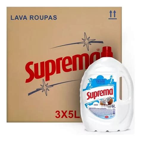 Lava Roupas L Quido Suprema Coco Litros Cx C Unids Parcelamento