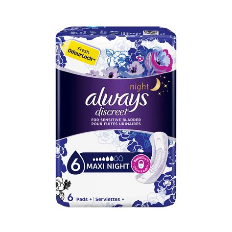 Always Discreet Maxi Night Pads 6 Pads Medicine Marketplace