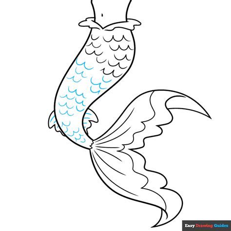 Little Mermaid Tail Drawing