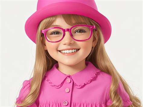 Premium Ai Image Beautiful Girl Wearing Glasses And Hat Generated By Ai