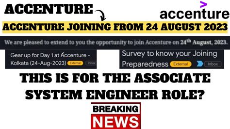 UPDATE REGARDING ACCENTURE ACCENTURE ONBOARDING STARTS FROM 24 AUGUST