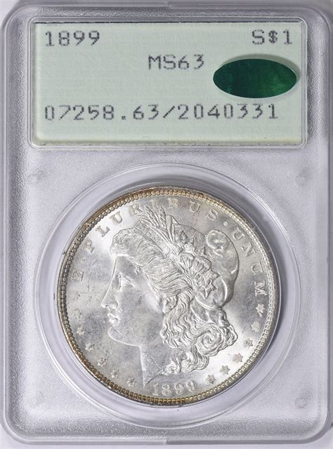 1899 Morgan Silver Dollar PCGS MS 63 CAC Green OGH 1st Gen Item