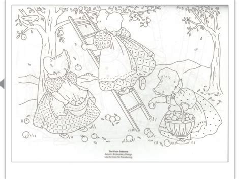 Sunbonnet Sue Hand Embroidery Patterns Coloring Pages Quilts Stitch