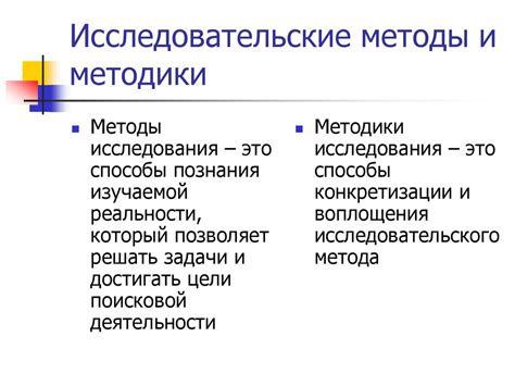 Исследовательские методы и методики - презентация онлайн