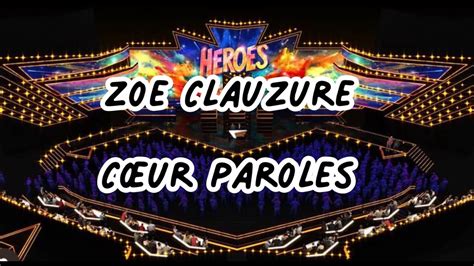 Zoe Clauzure Coeur Paroles Lyrics YouTube