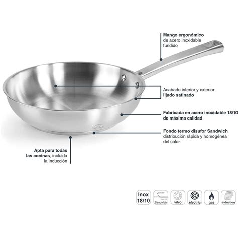 Sartén de acero inoxidable foodie 20 cm de Lacor