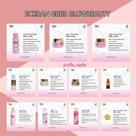 Jual TERMURAH ECERAN SATUAN GBEE GLOW BEAUTY SKINCARE BPOM Shopee