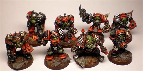 Rogue Trader Era Goff Ork Nobz In Heavy Armor Plus An Ork Bad Doc