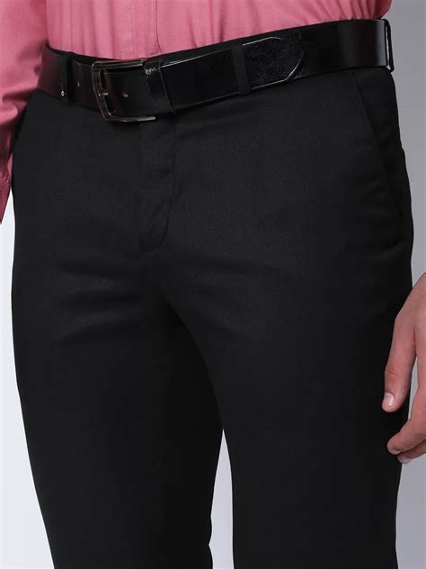 Shop Oxemberg Men Slim Fit Solid Formal Trouser Online