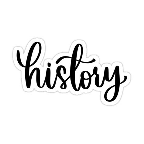 History Folder Binder Sticker For Sale By RT Lettering Lettering