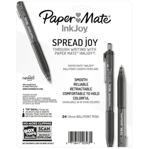 Paper Mate Inkjoy Rt Ballpoint Pen Refillable Retractable Medium