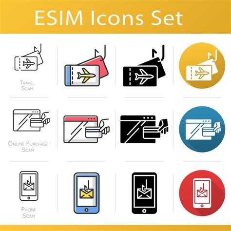 Scam Types Icons Set 3602465 Vector Art At Vecteezy