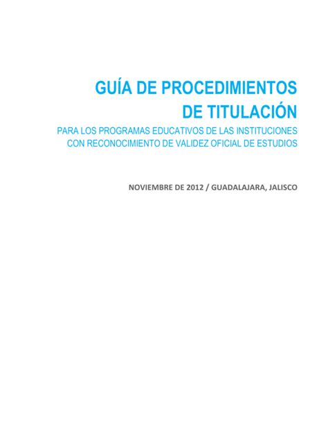 guía de procedimientos de titulación