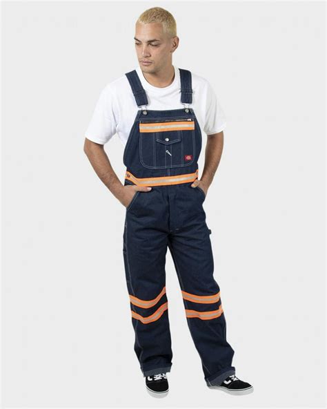 Enhanced Hi Vis Denim Bib Overalls Dickies Australia