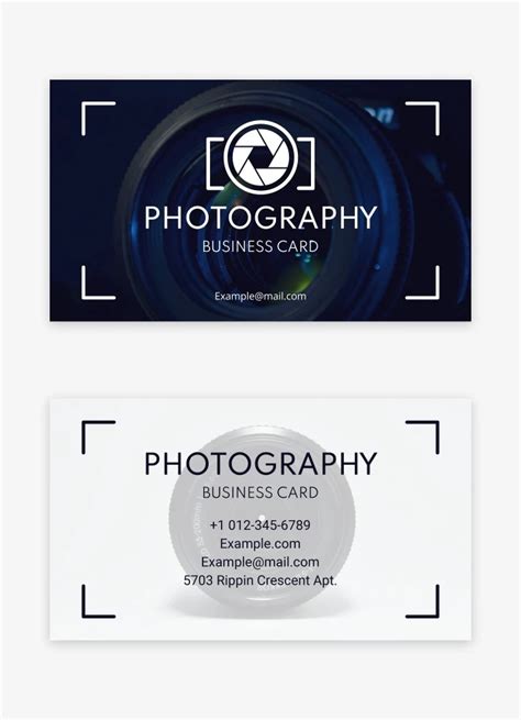 Cool Photographer Business Card