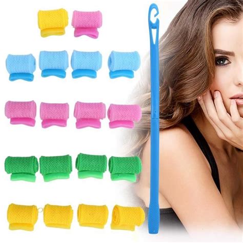 NAN Lot De 18PCS Bigoudis Manuels Magic Curler Rouleau De Cheveux