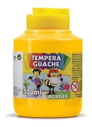 Pintura Al Temple Gouache De Oro Amarillo Ml Acrilex Mercadolibre