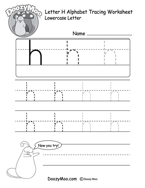 Tracing The Letter H Worksheets