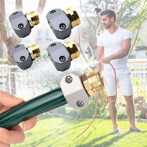 4pc Garden Hose Fittings Aluminum Female And Male With Clamp Water Hose