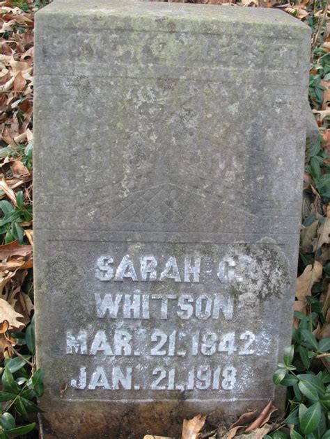 Sarah Catherine Cooper Whitson 1842 1918 Memorial Find A Grave