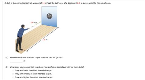 Solved A Dart Is Thrown Horizontally At A Speed Of M S At Chegg