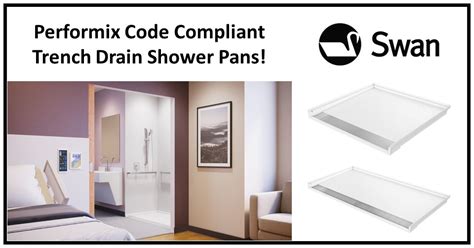 New Code Compliant Trench Drain Shower Pans From Swan — Champions Marketing