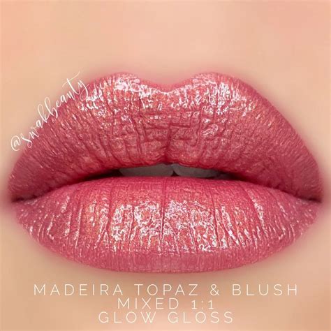 Madeira Topaz Blush LipSense Mixed 1 1 With Glow Gloss Blush