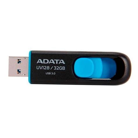 Pen Drive Adata UV128 32GB USB 3 2 Preto E Azul AUV128 32G RBE