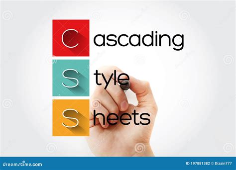 Css Cascading Style Sheets Acronym With Marker Technology Concept